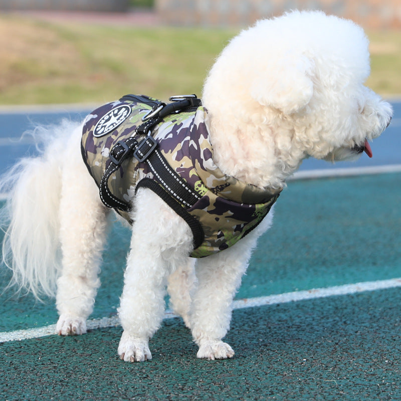 Warm Dog Winter Coat with Thickened Fleece | Casual Puffer Dog Vest - Camouflage / 2XL - coats