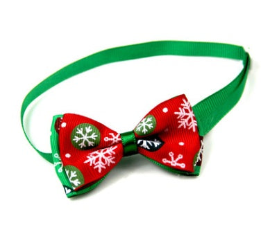Adjustable Christmas Dog Bow Tie with Bell | Single Piece Dog And Cat Accessory 2 bow