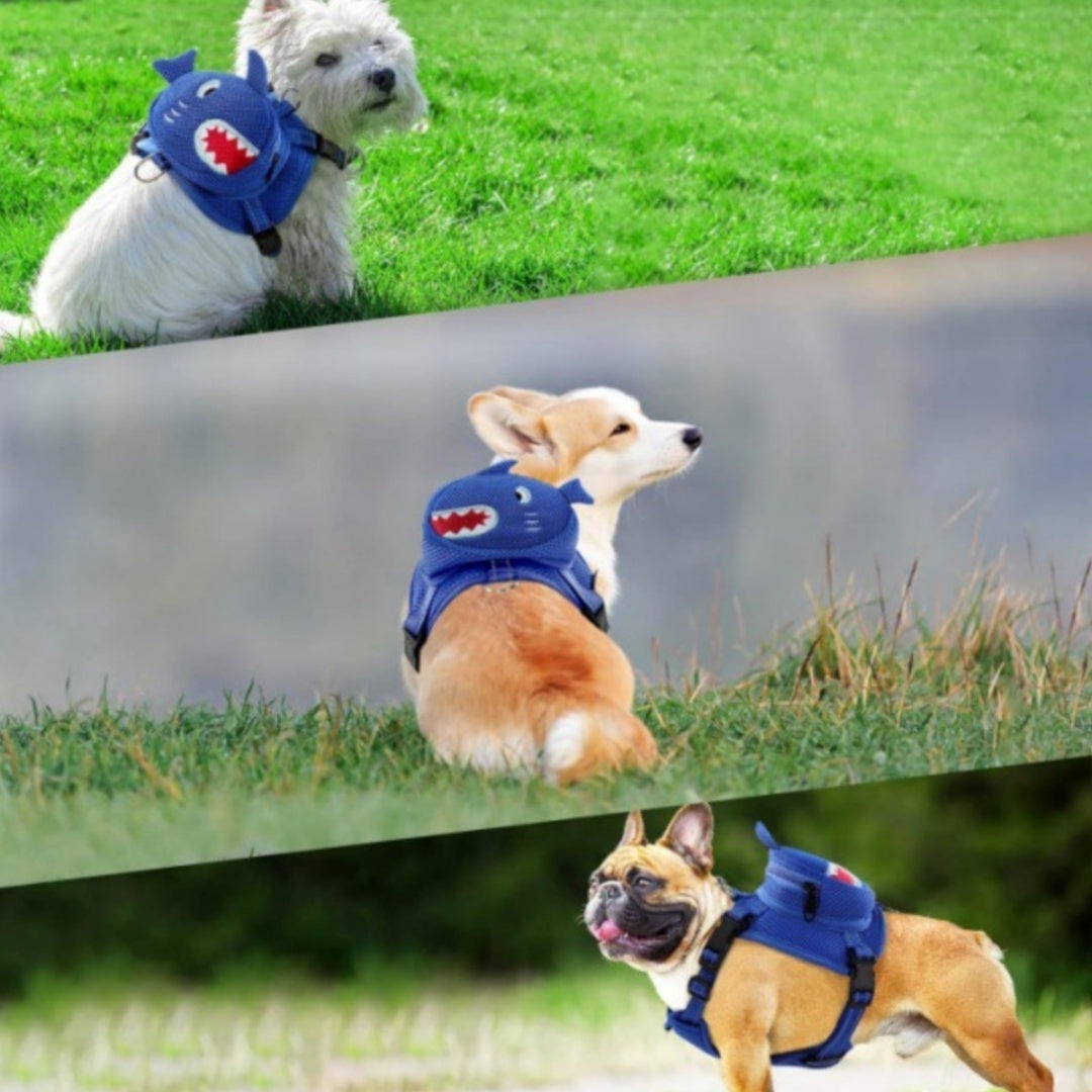 Cartoon Dog Travel Harness Backpack | Adjustable Leash & Small Dog Bag - travel