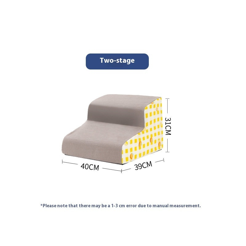 Household Wave Dog Stairs | 2 3 And 4 Step Slope Dog Ramp Domestic Yellow Second Floor home
