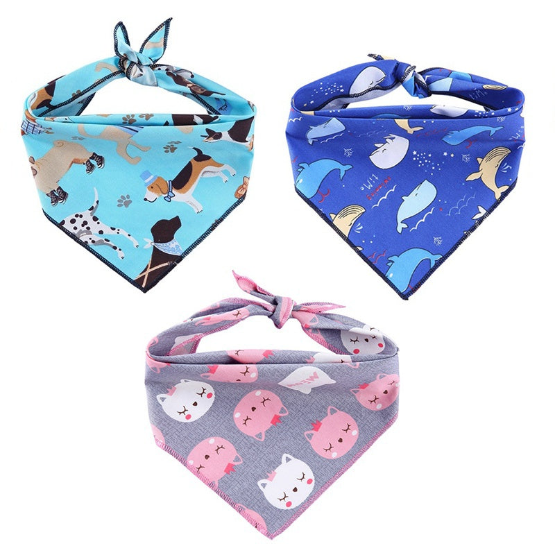 Dog Scarf And Triangle Bandana: 100% Cotton Dog Clothes Accessories Accessories