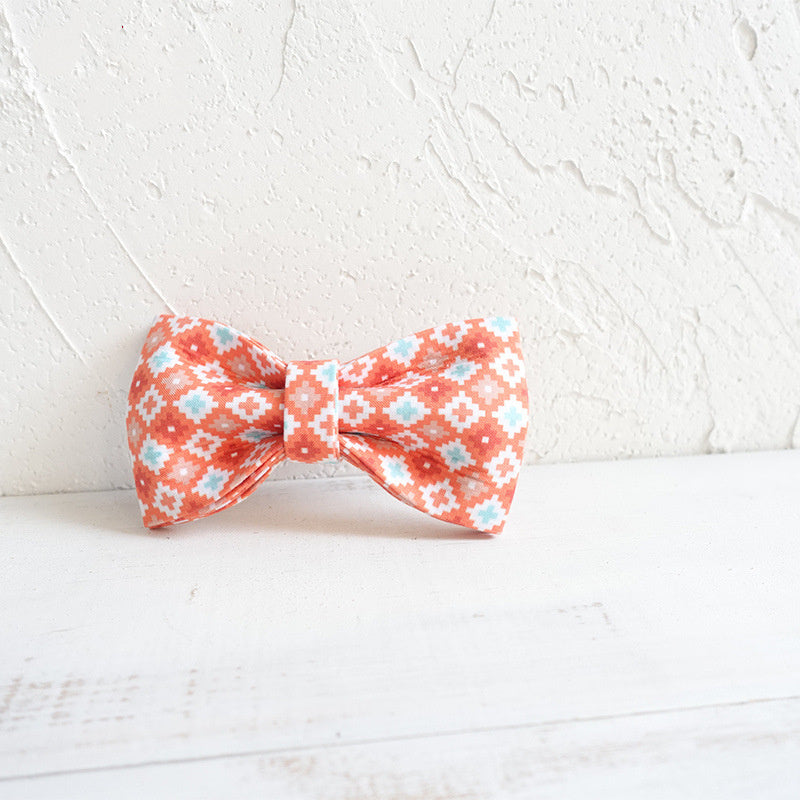 Adjustable Polyester Dog Bow Tie | Dog Bow Tie Accessory L / Orange bow
