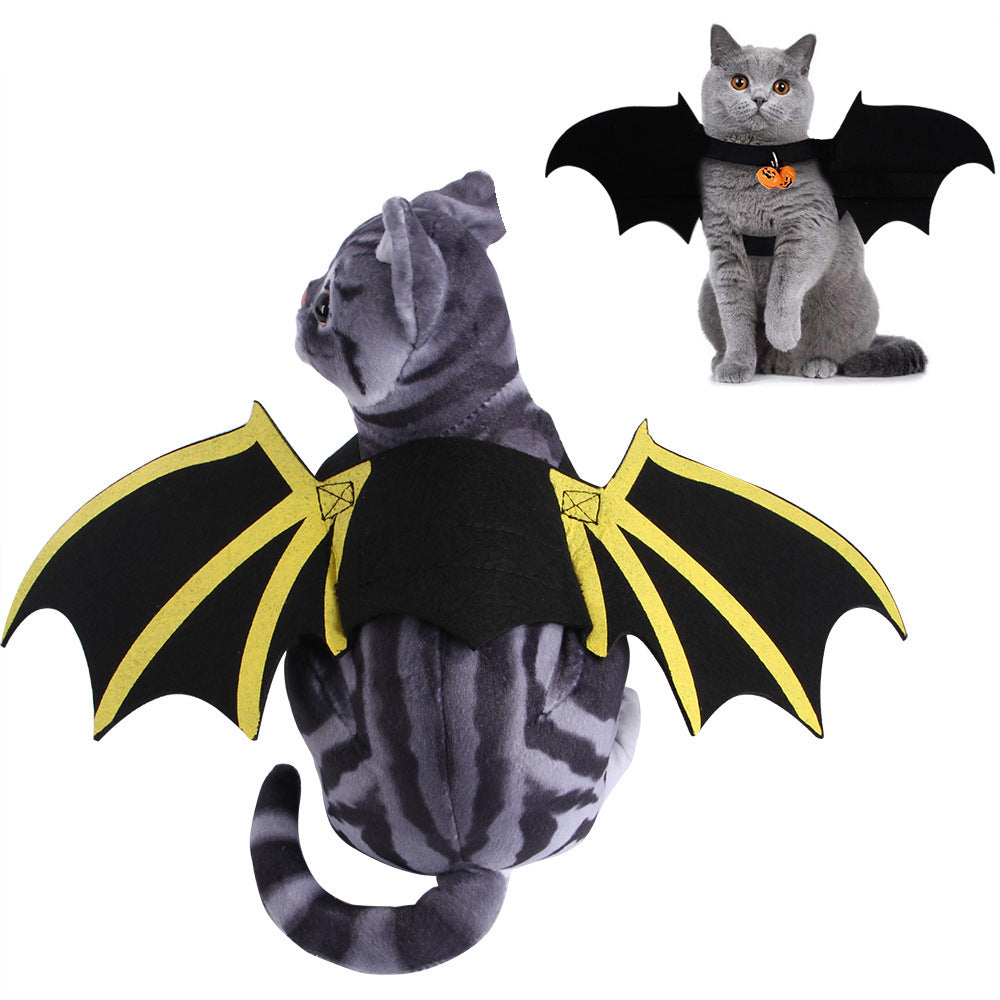 Halloween Bat Wings Dog Costume | Adjustable Outfit with Bell for Dogs Bells / L beds