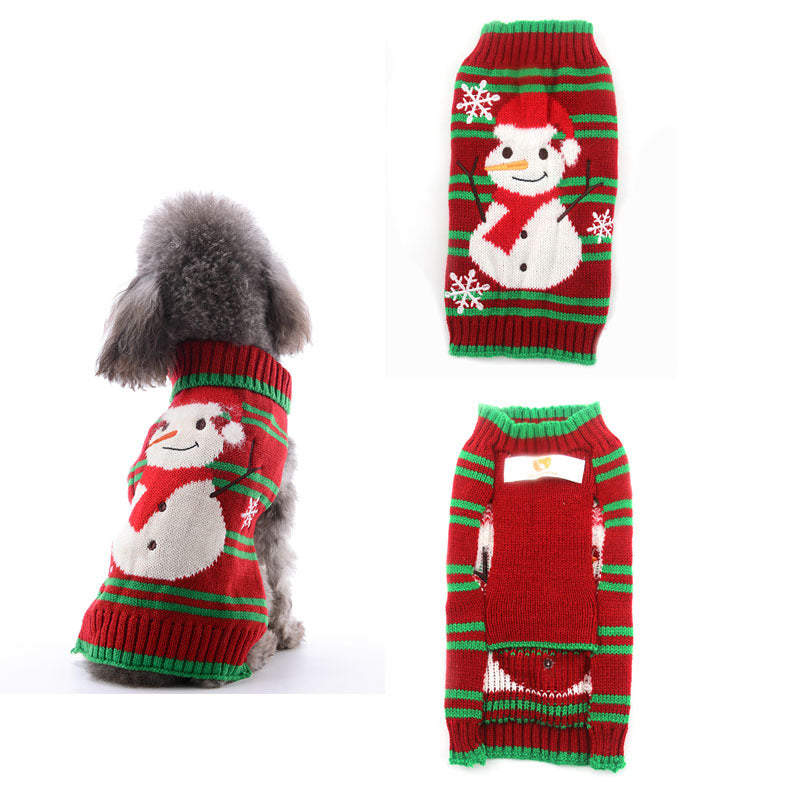 Christmas Pompom Dog Sweater European and American Style Pet Dog Apparel Black / L christmas