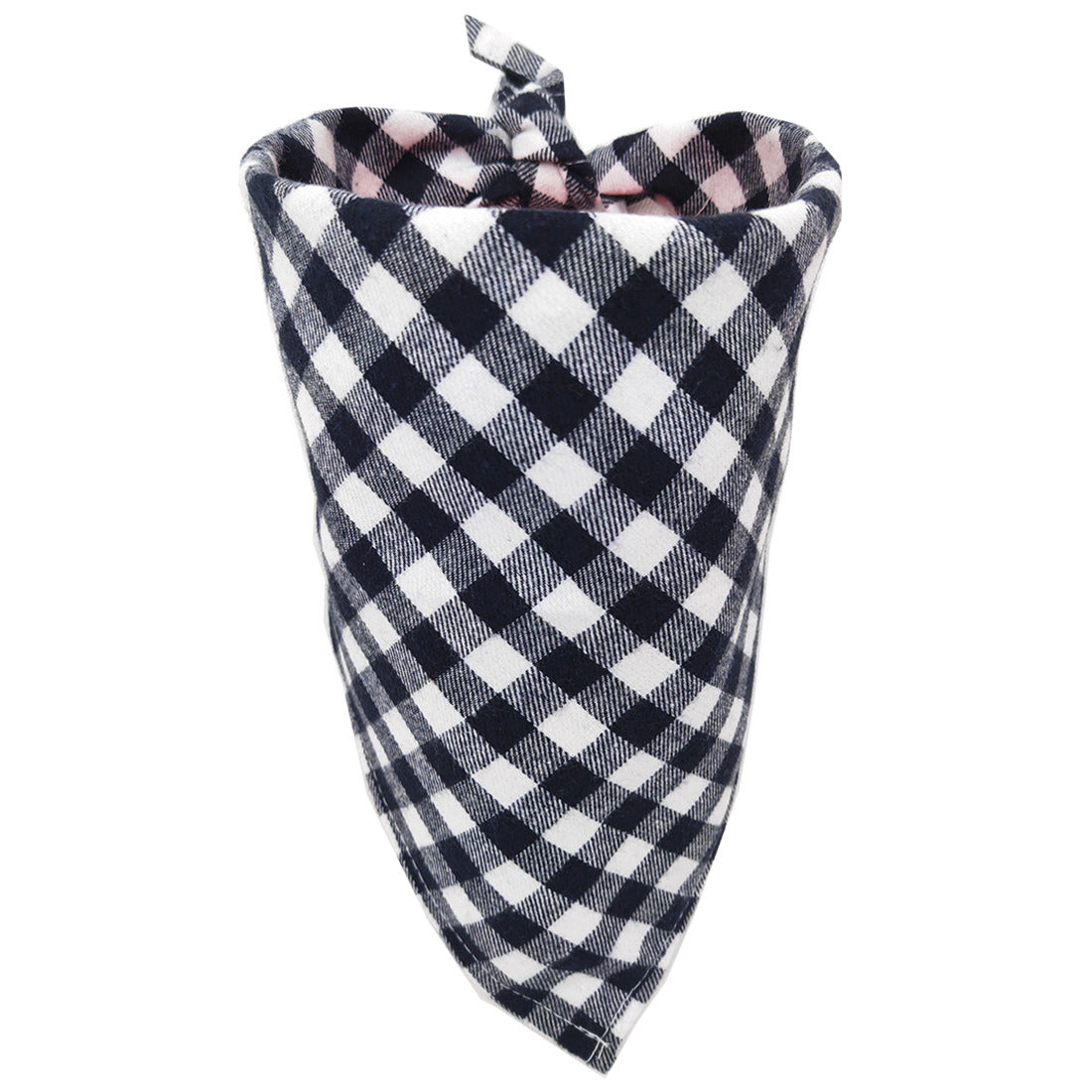 Dog Triangular Scarf: Plaid Cotton Dog Bandana Random color 1pc Accessories