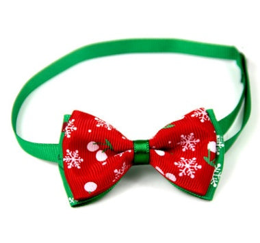 Adjustable Christmas Dog Bow Tie with Bell | Single Piece Dog And Cat Accessory 6 bow