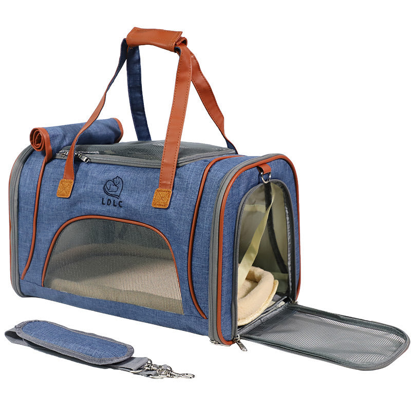 Portable DoTravel Carrier | Multi-Color Dog Bag with Mesh Ventilation - travel