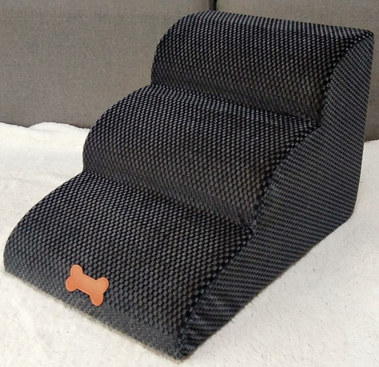 Removable And Washable Dog Dog Stairs | 3 Step Sponge Ladder 01Grey / 60x42x36CM home