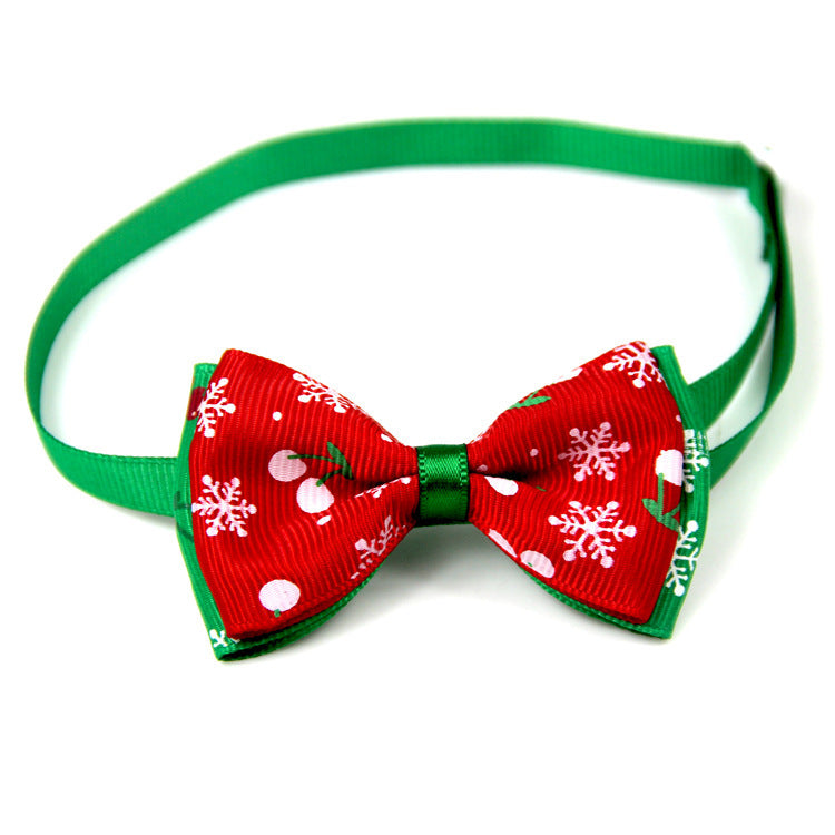 Adjustable Christmas Dog Bow Tie with Bell | Single Piece Dog And Cat Accessory bow