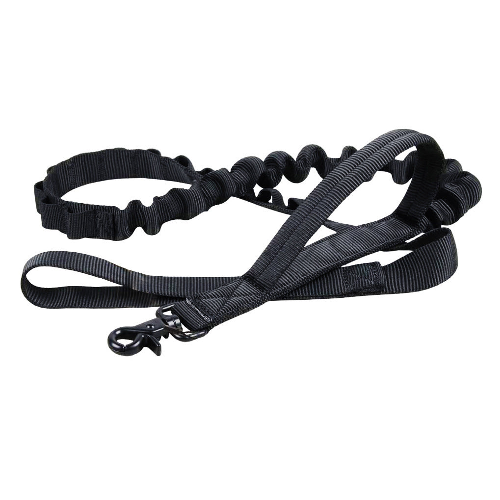Hands-Free Bungee Dog Leash | Elastic Dog Running Leash - Tactical Dog Leash Black - leash