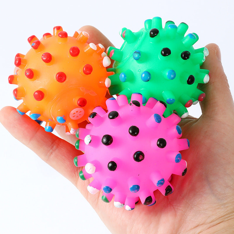 Interactive Squeaky Dog Toy Ball | Durable And Chew Resistant Vinyl Fetch Toy Random / 6.5cm dog training