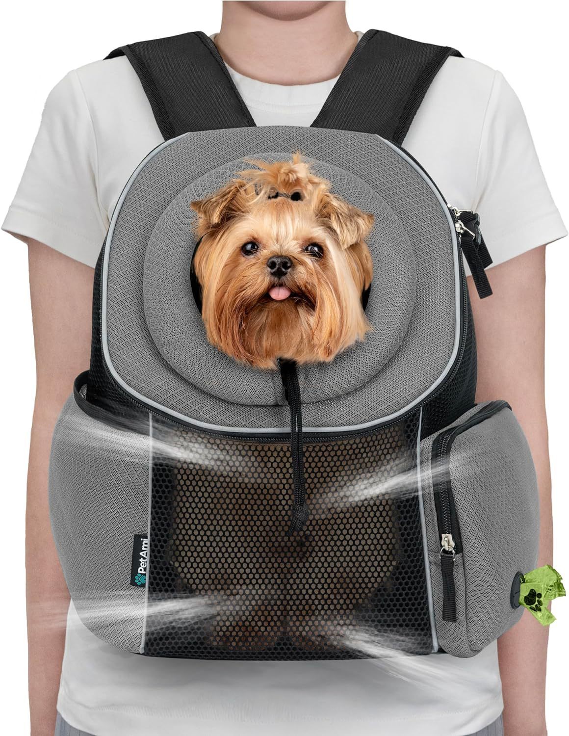 Portable Dog Travel Backpack | Breathable And Lightweight Dog Carrier - Gray - travel