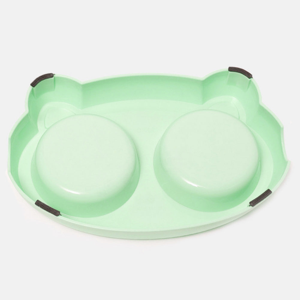 Elevated Double Dog Bowls with Stainless Steel Dishes | Non Slip Dog Feeder Station home