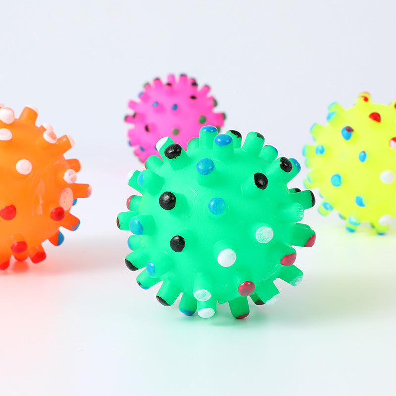 Interactive Squeaky Dog Toy Ball | Durable And Chew Resistant Vinyl Fetch Toy Random / 6.5cm dog training