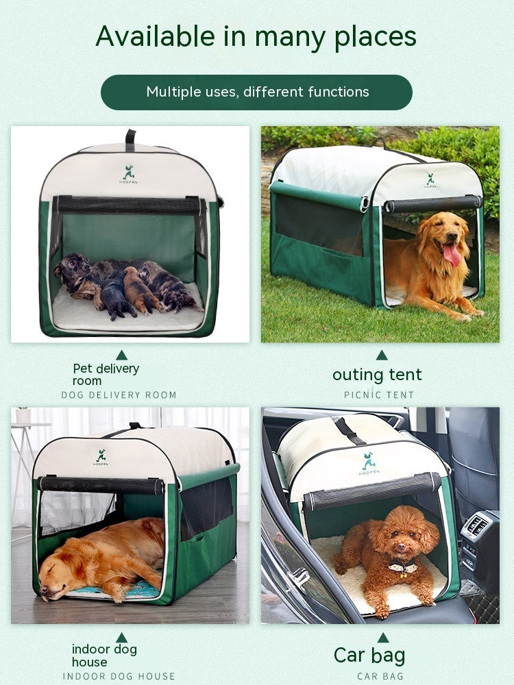 Cozy Indoor/Outdoor Dog House/Tent | Winter Warm And Breathable Dog Kennel Green / S house