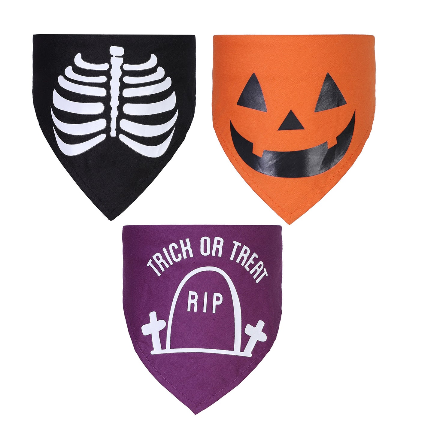 Large Dog Triangle Scarf: Halloween Ghost Festival Dog Bandana Accessories