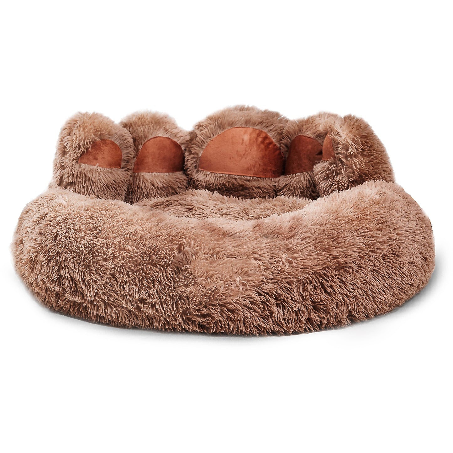 Cute Bear Paw Plush Dog Bed | Cozy And Calming Mat for Small/Medium Dogs Khaki / 22inch beds