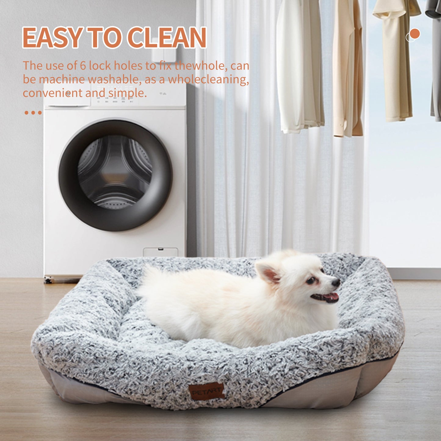 Plush Dog Sofa Bed | Calming Dog Bed with Removable Cushion beds