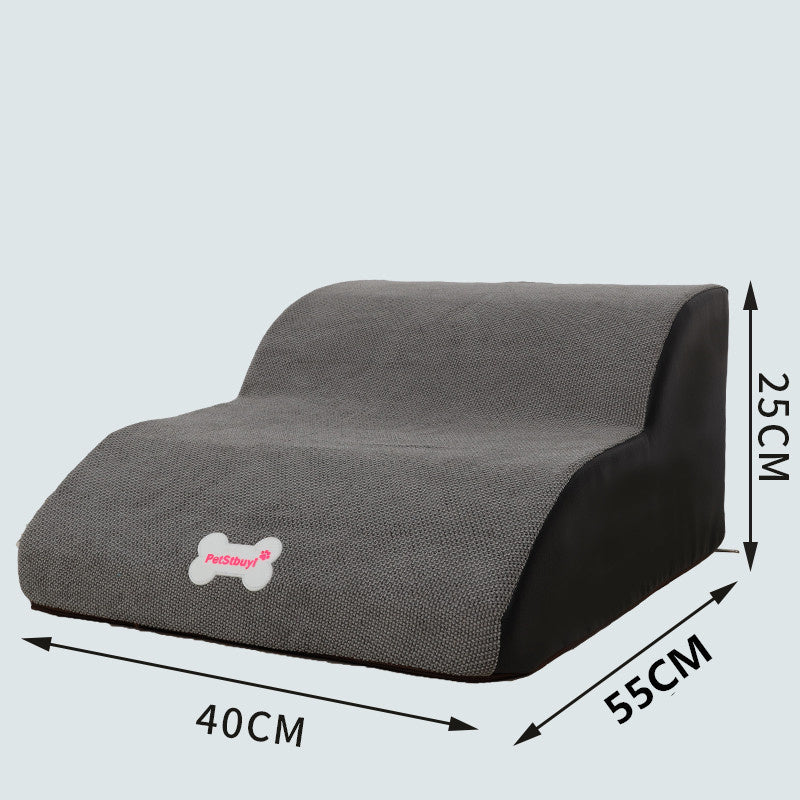 Soft Dog Steps And Ramp | Customizable 2 3 And 4 Layer Dog Ladder 2layers grey / Figure home