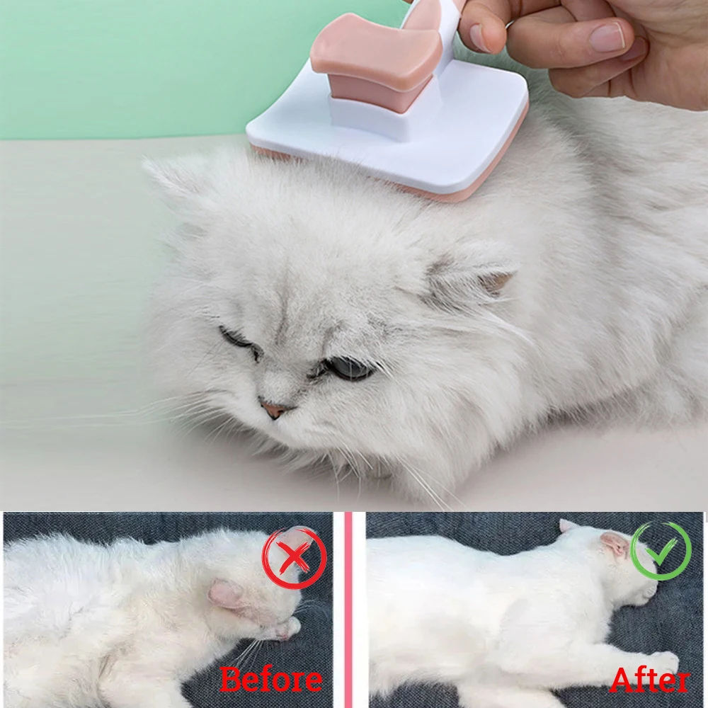 Self Cleaning Slicker Brush for Dogs | One Click Grooming for All Dog Types home