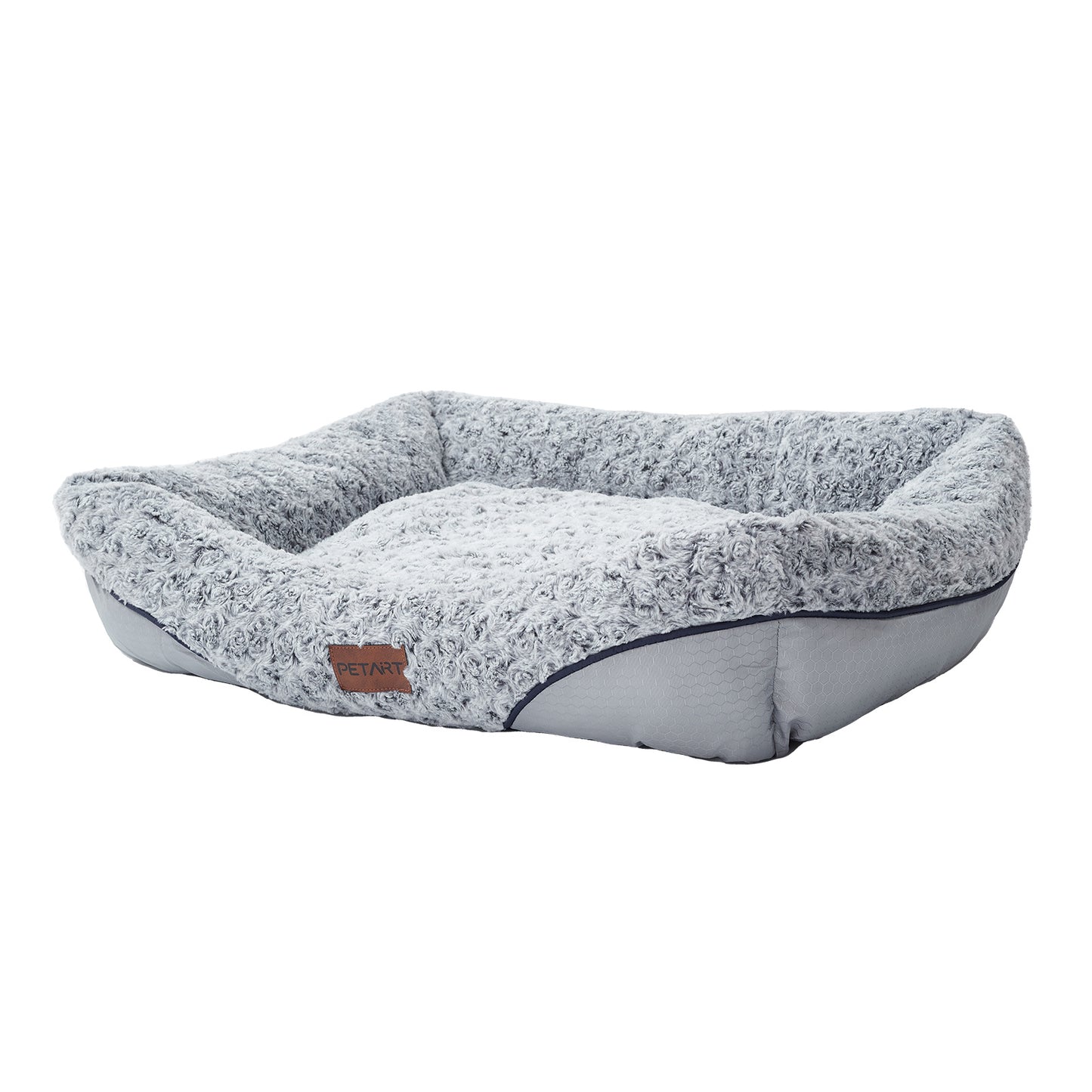 Plush Dog Sofa Bed | Calming Dog Bed with Removable Cushion L beds