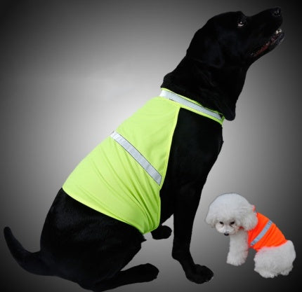 High Visibility Fluorescent Dog Safety Vest | Reflective Dog Clothes - harness