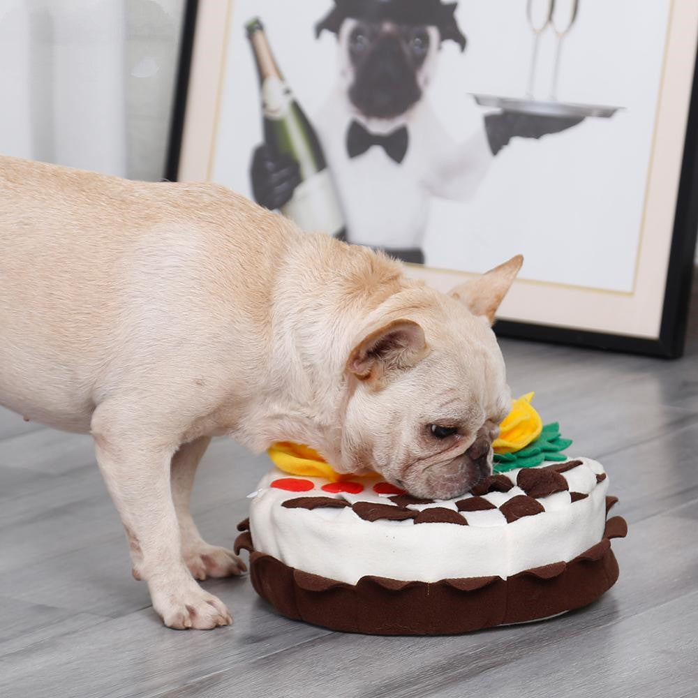 Interactive Dog Birthday Cake Sniffing Pad Dog Snuffle Mat And Puzzle Toy For Birthdays As shown birthday