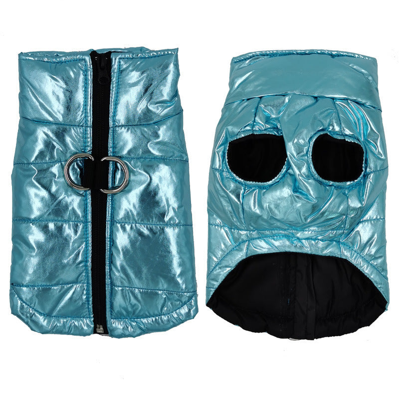Waterproof Dog Puffer Coat And Vest | Warm Cotton Dog Coat - Bright blue / 3XL - coats
