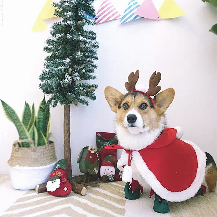 Christmas Dog Shoes Festive Cotton Pet Dog Booties christmas