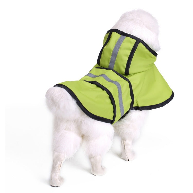 Dog Raincoat Poncho: Waterproof Polyester Dog Jacket with Hood - Accessories