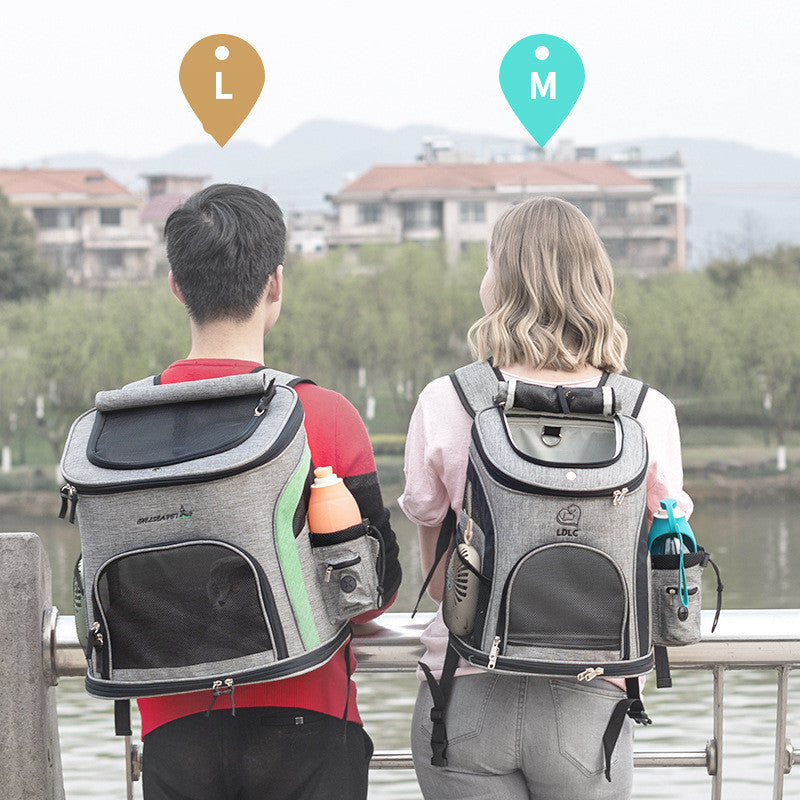 Ventilated Dog Backpack Carrier | Hands-Free Travel Bag for Small Dogs - Dog Travel Essential