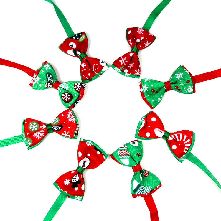 Adjustable Christmas Dog Bow Tie with Bell | Single Piece Dog And Cat Accessory bow