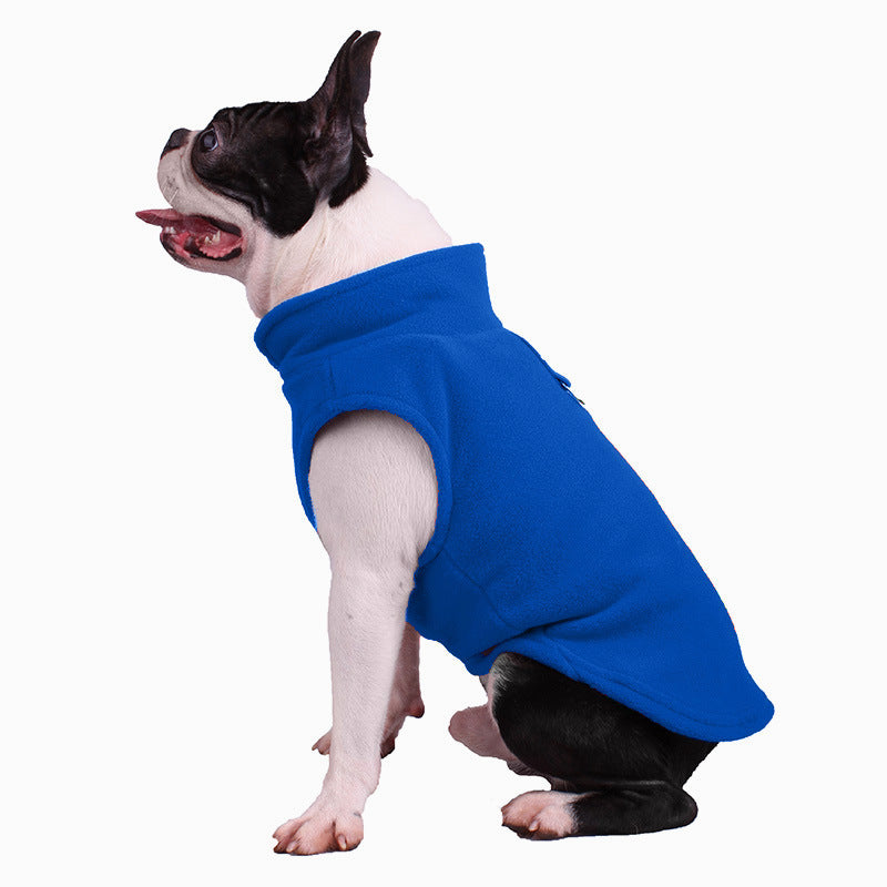 Ocean Print Dog Coat With Harness And Leash Set Navy blue / L Coats & Dog Vests