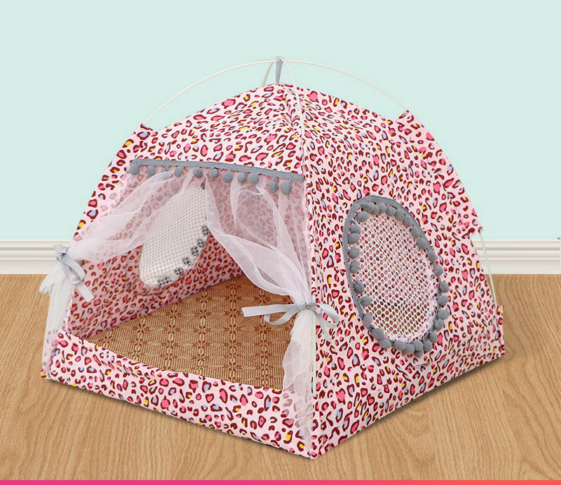 4 Season Dog Tent And Bed | Versatile Dog House with Removable Cushion Red / L beds