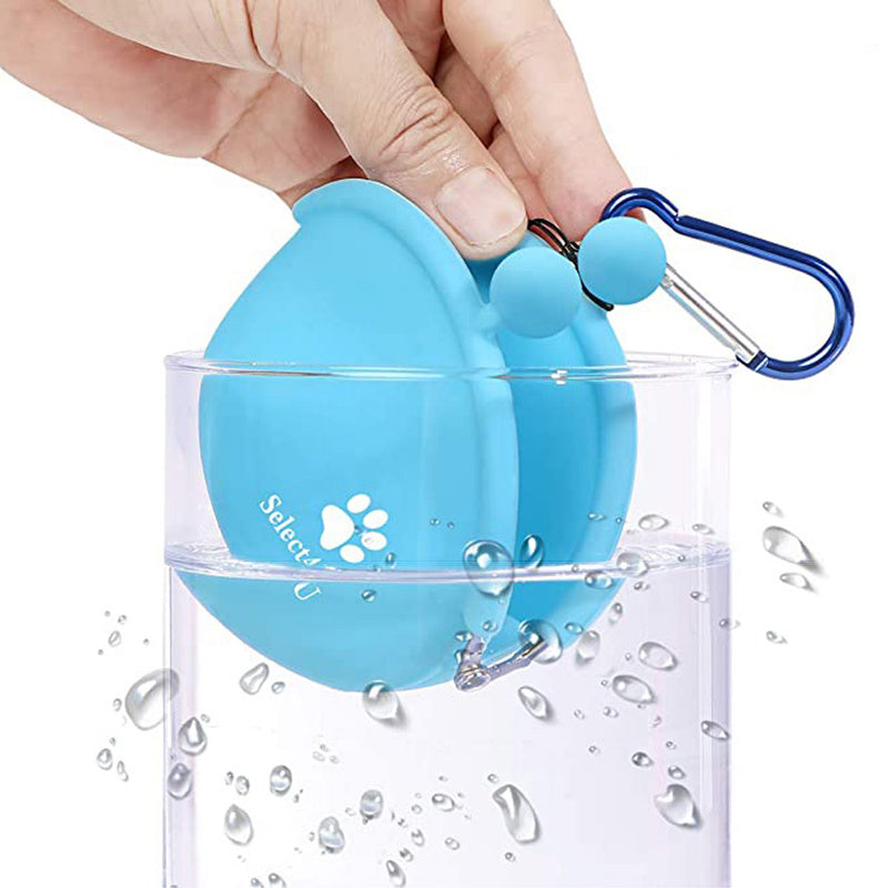 Portable Silicone Dog Treat Pouch | Clip-On Training Bag for Walks And Travel - travel