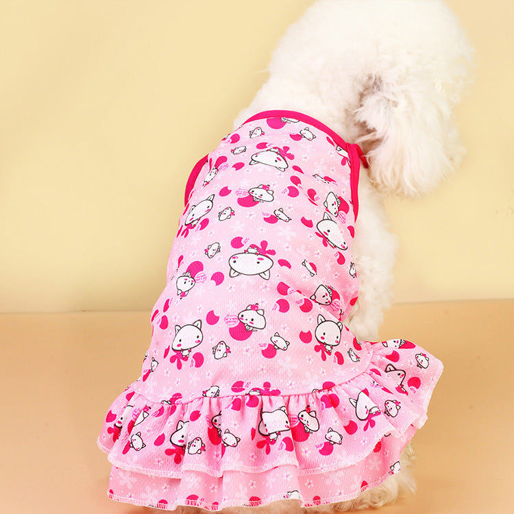 Elegant Princess Dog Skirt | Stylish Streamer Dress for Dogs Pink / L beds