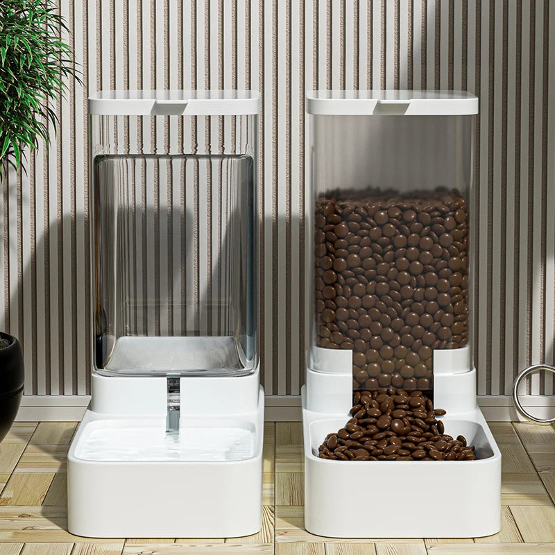 Automatic Dog Feeder And Water Dispenser | Large Capacity Gravity Fed for Dogs beds