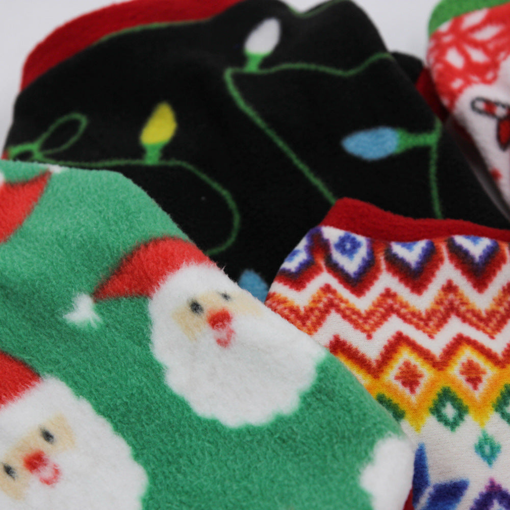 Warm Fleece Christmas Dog Sweater Holiday Dog Apparel christmas