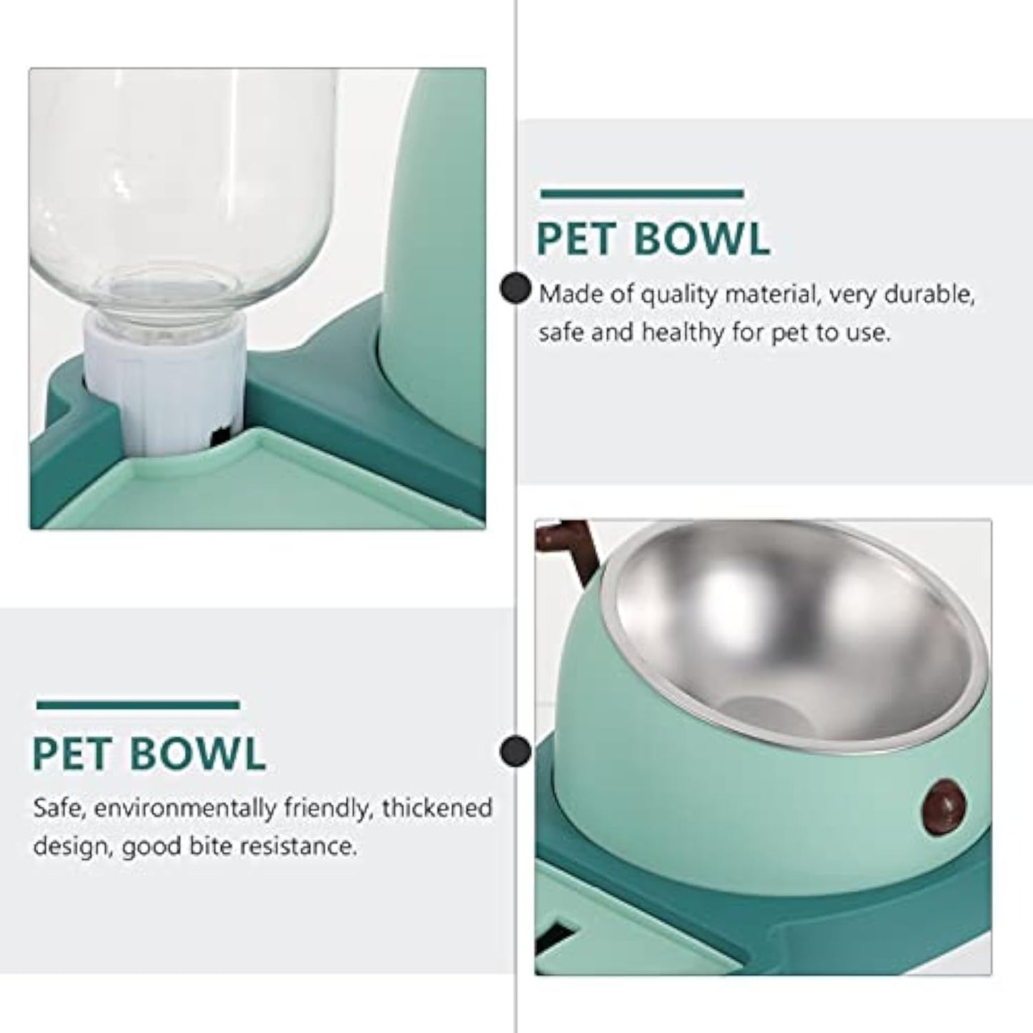 3 in 1 Slow Feeder Dog Bowl with Automatic Water Dispenser food
