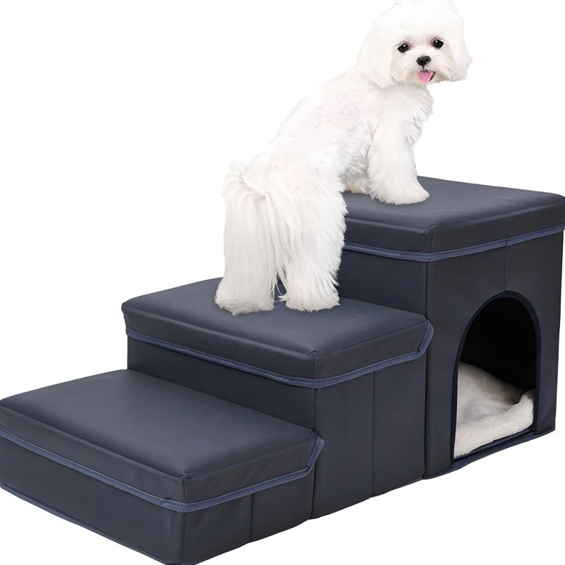 Foldable 3 Step Dog Stairs with Storage | Oxford Fabric Dog Ramp Dog Stairs01 / Dog Stairs03 home