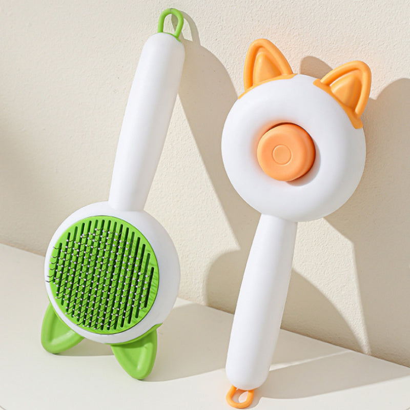 Self Cleaning Dematting Brush for Dogs And Cats | One Click Dog Hair Remover home