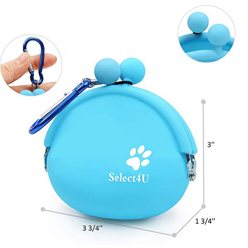Portable Silicone Dog Treat Pouch | Clip-On Training Bag for Walks And Travel - travel