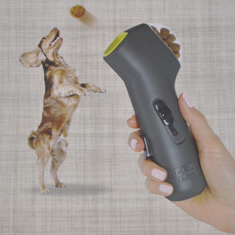 Interactive Dog Treat Launcher | Reward Dog Training Toy Grey dog training