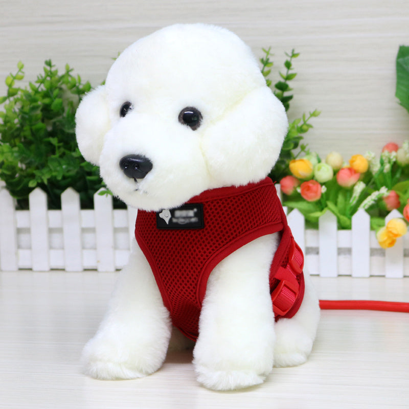 Adjustable Mesh Dog Harness And Leash Set with Foam Handle - Accessories