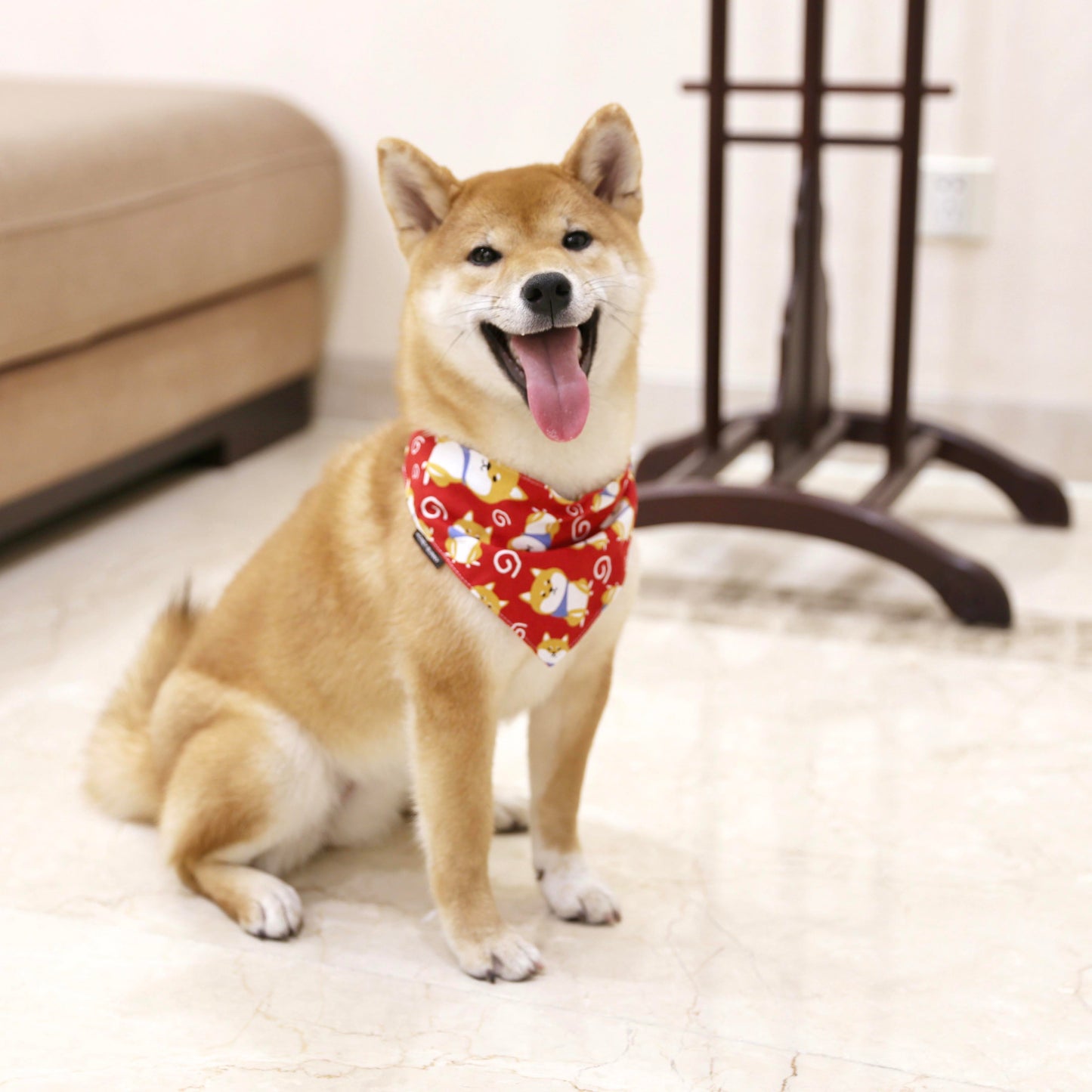 Japanese Style Dog Saliva Towel: Triangle Scarf Collar And Bandana Accessories
