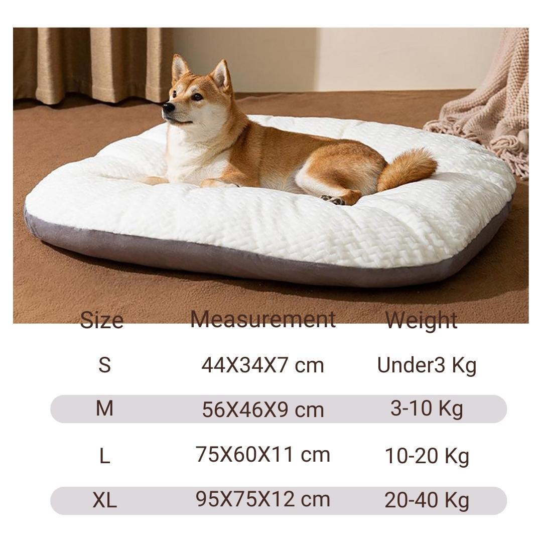Oval Plush Dog Bed for Crates | Washable Cushion for Large Dogs L beds