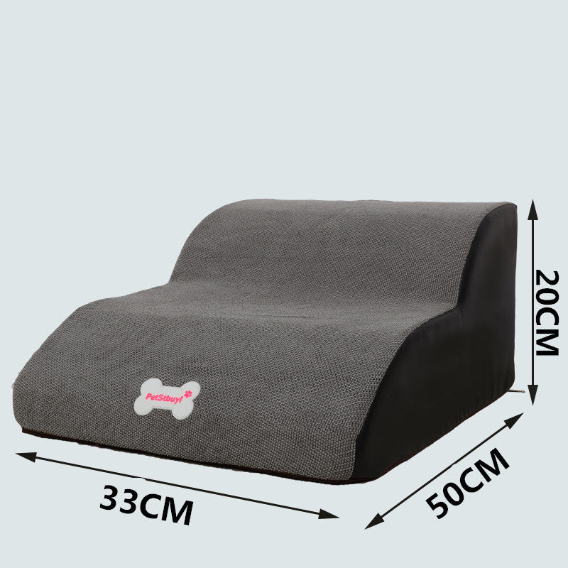Soft Dog Steps And Ramp | Customizable 2 3 And 4 Layer Dog Ladder Small 2layers gray / Separate coat home