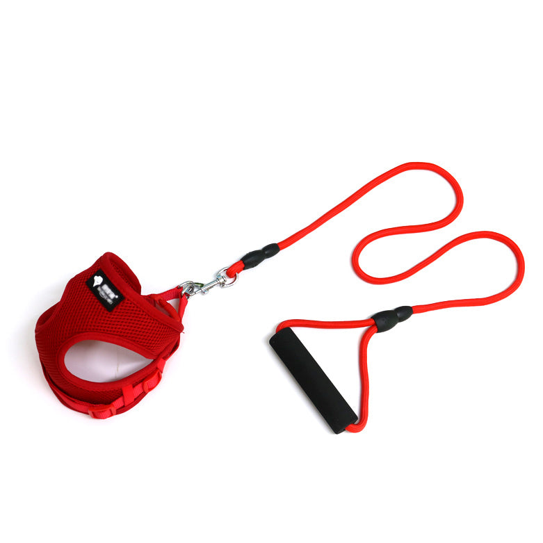 Adjustable Mesh Dog Harness And Leash Set with Foam Handle - Accessories