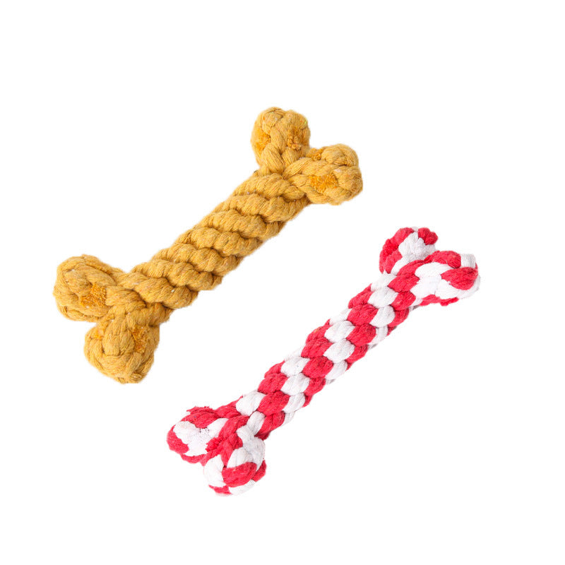 Durable Cotton Rope Bone Dog Toy Bite Resistant for Dog Play Accessories