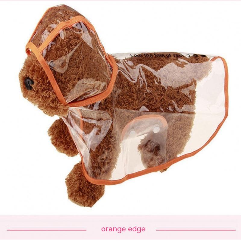 Dog Raincoat: Plastic Waterproof Jacket for Small to Medium Dogs - Orange / 2XL - Accessories